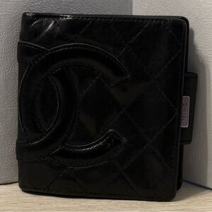 Chanel 2004-2005 Cambone Black & Pink Wallet
